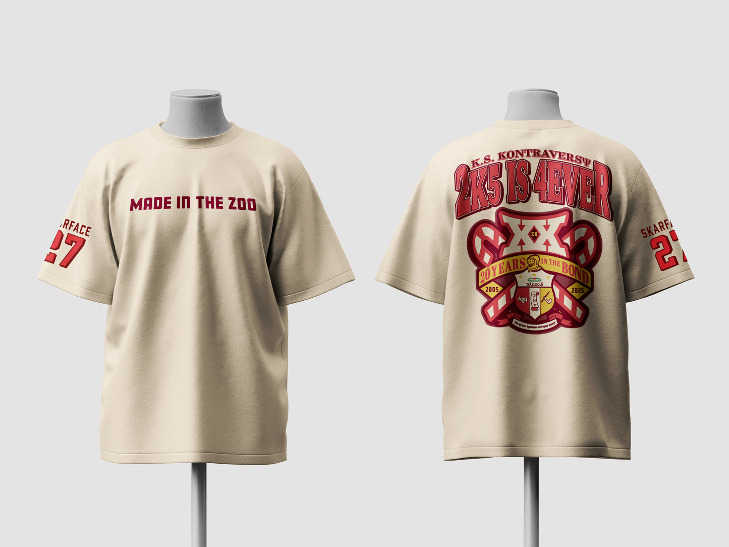 20 year Oversized Tee (not cropped) - Name  Number